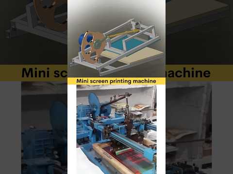 Mechanism / Mini screen printing Machine 👍👎 #cad #designing #machine #manufacturing #cadcamdesign