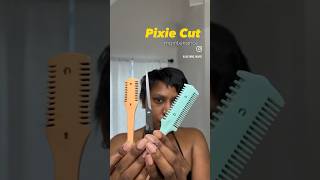 How I Maintain my Pixie Cut at Home| Tapered Cut with Razor Comb #pixiehaircut #pixiecut