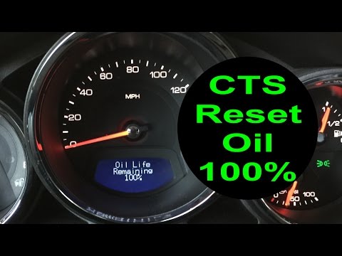 Reset Oil Life Cadillac CTS 2008 - 2013 change oil 100% reminder how to turn off oil indicator