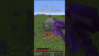 Netherite pickaxe vs efficiency 5 wooden pickaxe