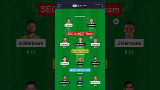 SEC vs MICT Dream11 Prediction || MICT vs SEC 1st SA T20 Dream11 Team || #shorts