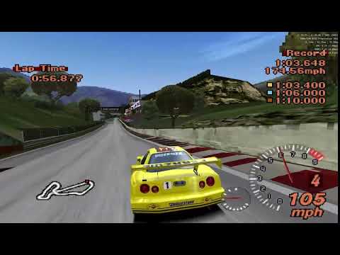 Gran Turismo 2 A-Spec: Super License, but using reverse circuits