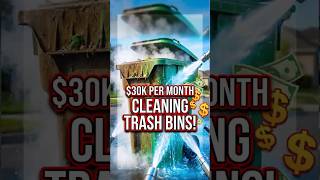 🤯🗑️💸 How to Make $30k/Month Washing Trash Bins!  #shorts #trashcancleaning