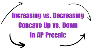 Increasing, Decreasing, Concavity in AP Precalc
