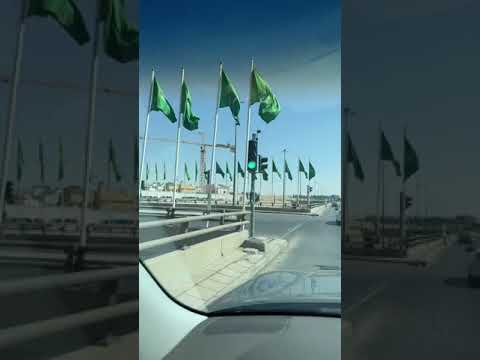 Saudi Arabia 🇸🇦 | National Day Flags | Khurais Road Riyadh | #shorts |