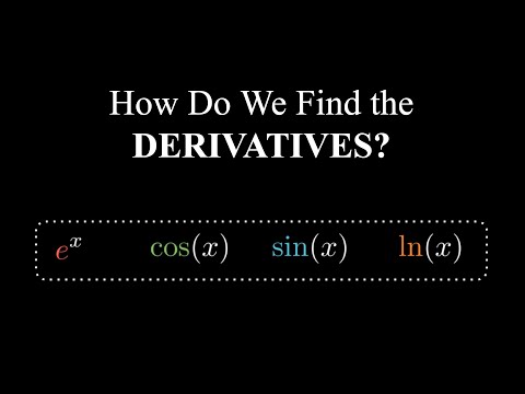 DERIVATION for the Derivatives of e^x, cos(x), sin(x), and ln(x) | Calculus 1