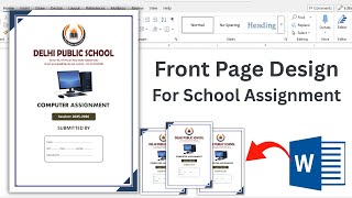 How to Create Front Page Design in MS Word | Project/Assignment Cover Page Tutorial