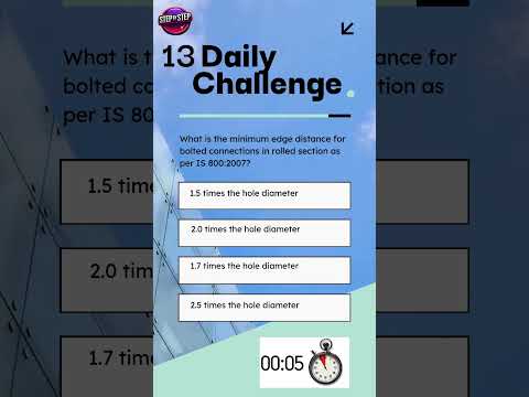 Quiz-13. Can You Answer This IS800 #steelstructure #quiz ? #shorts #ytshorts #yotubeshorts