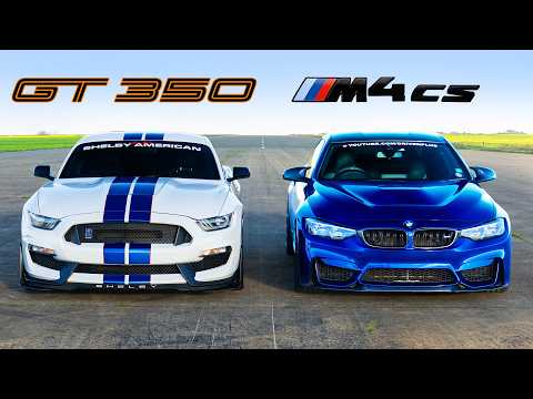 BMW M4 CS v Shelby GT 350: DRAG RACE