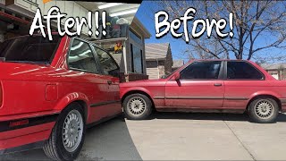 My 30 Year Old Bmw Gets a Full Paint Correction Detail!! (Bmw e30! Looks Amazing)