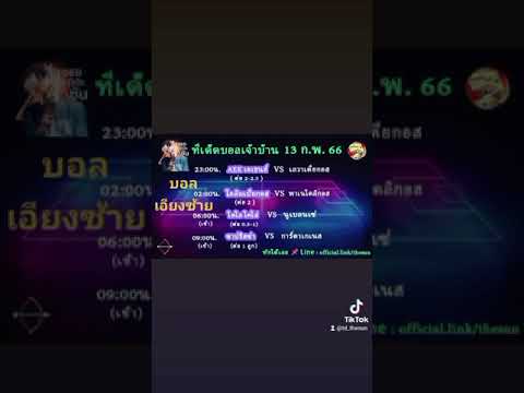 4 คู่ บอลเน้นๆ วันที่ 13 ก.พ. 2566  #บอลเต็ง