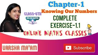 Class-6th|| Exercise 1.1|| Chapter-1||Knowing Our Numbers|By Online Maths Classes|Varsha Madam|