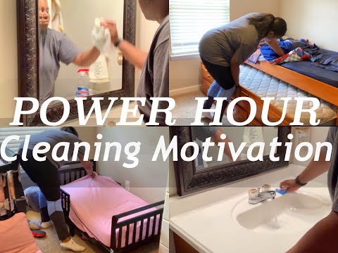 POWER HOUR CLEAN WITH ME 2019 || CLEANING MOTIVATION || SAHM|| WORKING MOM CLEANING MOTIVATION