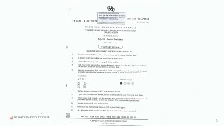 CXC CSEC January 2023 Mathematics Paper 1