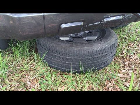 How to remove a spare tire on Toyota truck or SUV.