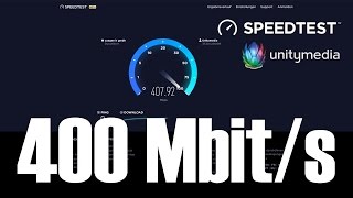 UNITYMEDIA 400 Mbit/s - Speedtest - NRW / Ruhrpott - Kabel DSL
