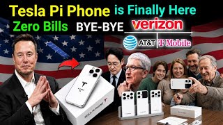 Tesla Pi Phone: Zero Bills? Starlink Phone Bye Verizon, AT&T & T-Mobile? Telecom Revolution! Concept