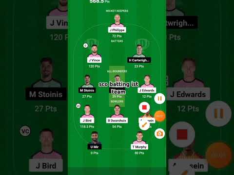 SCO vs heat big bash T20 dream11 grand league team/#bigbashleague2024#grandleague#dream11#glwin