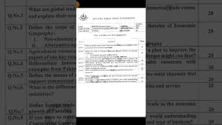 AIOU Code 1428  / 8595 Past paper Autumn 2024 | 03468885319