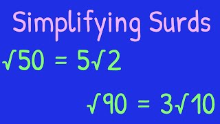 GCSE Maths Simplifying Surds