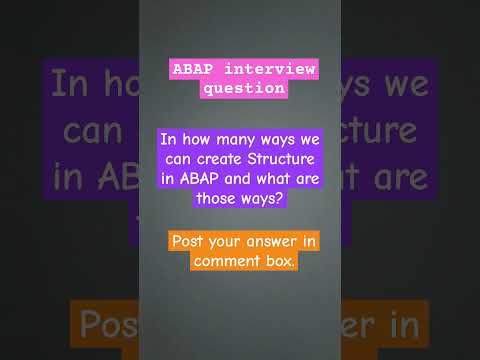 ABAP Interview Question #sapabap #abap #hana #sap #sapconsultant #trending