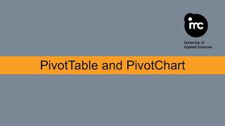 PivotTable and PivotChart in Excel