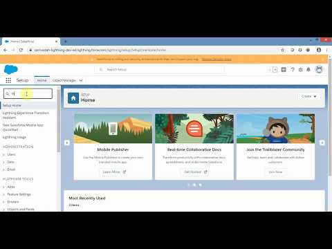Enable My Domain Salesforce lightning