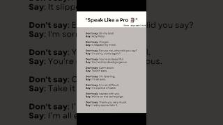 Speak Like A Pro #english #englishlanguage #spokenenglish #grammar #learn #learning