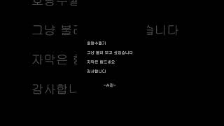 호랑수월가를 불러보았다