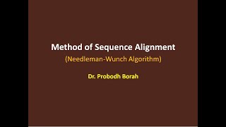 Bioinformatics- Methods of Sequence Alignment