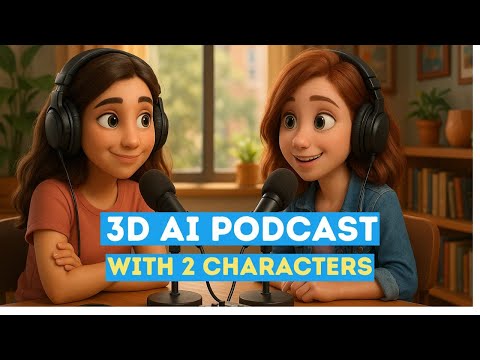 How to Create a 3D AI Podcast With 2  Characters In MINUTES ( FREE)
