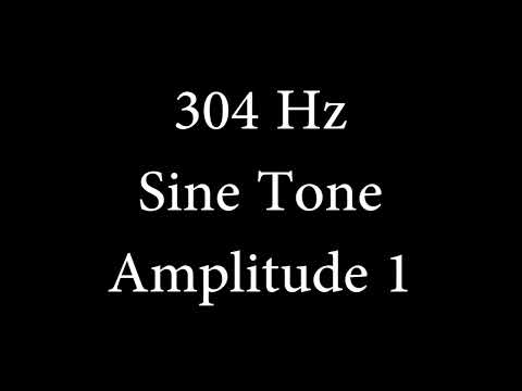 304 Hz Sine Tone Amplitude 1