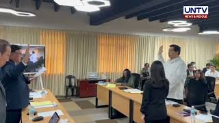 Ex-House Speaker Martin Romualdez takes oath before the members of the ICI I October 14, 2025