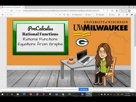 Rational Function Equations from Graphs