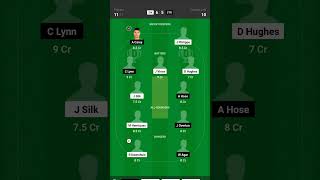 dream 11 team BBL 2024 #shorts #dream11teamoftodaymatch