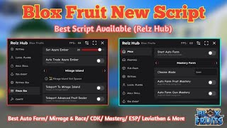 [Roblox Hack] BLOX FRUIT Script 2024 AUTO FARM | MIRRAGE & RACE | SEA EVENT | CDK & MORE (NO KEY)