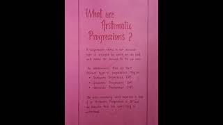 Mathematics Project File/ Topic: Arithmetic progressions/ Song: Runaway by Aurora..
