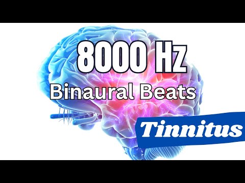 Tinnitus Relief Frequency - 8000 Hz Tone | Pure Tone Binaural Beats | Tinnitus Masking Sounds