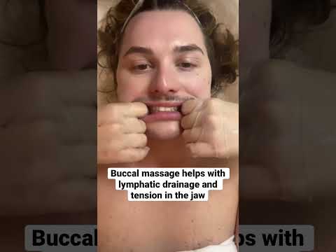 Buccal massage changed my face! How massaging inside the mouth helps with facial tension. #shorts