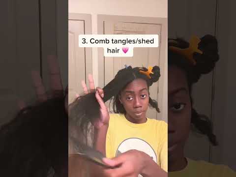 How To Detangle Stretched Natural Hair Before Wash Day #shorts