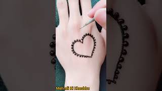 Simple heart mehndi design ❤️ | Mehandi ki design | #heart #shorts
