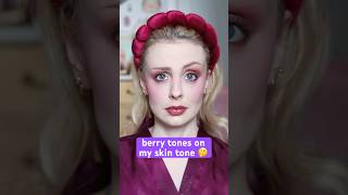 full face of berry toned makeup