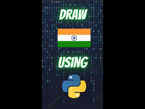 Indian Flag using Python Turtle #shorts #shortvideo #python #pythonturtle #pythonshorts #indianflag