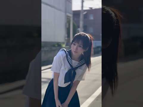 制服姿の美女 #かわいい #青春 #美人 #学生