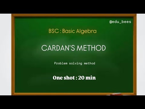 One shot cardan's Method problem solving strategy 😃❤️ #edu_bees #mathematics #algebra #education