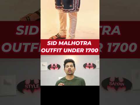 Siddharth Malhotra Outfit In Budget #shorts #fashiontrends #mensfashion