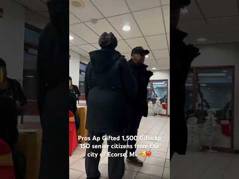 PROS AP GAVE AWAY 1,500 GIFTS TO 150 SENIOR CITIZENS OF ECORSE, MI 😳🫡🔥