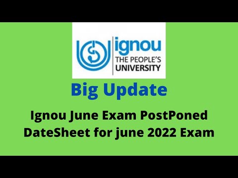 Breaking News 🎗️||Ignou Postponed June Exam|| tentative datesheet for june 2022 Exam||#ignou