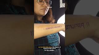Sanskrit Script Tattoo Design | Spiritual Tattoo Idea