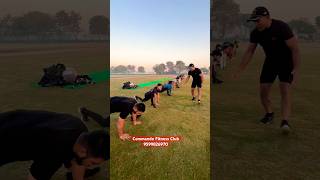 Running 🏃‍♂️ Long step exercise 2 (single leg stretch outside) ￼20x3 sets #army #commando #1600m